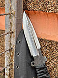 Ніж ручної роботи «Кайман #4» з піхвами з кайдексу C85S/59 HRC., фото 2