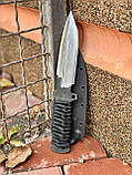 Ніж ручної роботи «Кайман #4» з піхвами з кайдексу C85S/59 HRC., фото 4