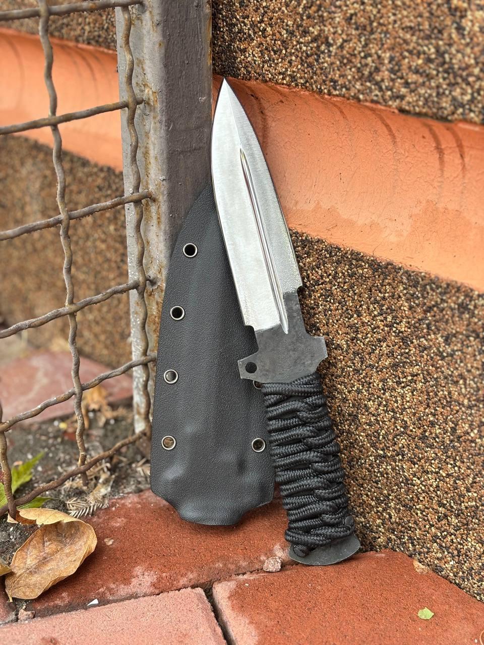 Ніж ручної роботи «Кайман #4» з піхвами з кайдексу C85S/59 HRC., фото 1