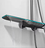 Душова колона з термостатичним змішувачем MIXXUS PREMIUM SPACE-009-J BLACK з кнопковим перемикачем, фото 4