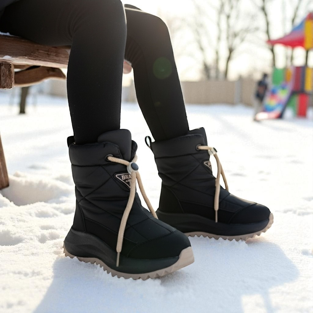 Зимняя детская обувь, дутики, ботиночки на девочку, сапоги для девочек, на овчине, на лепучке. Размер: 34,37, фото 1