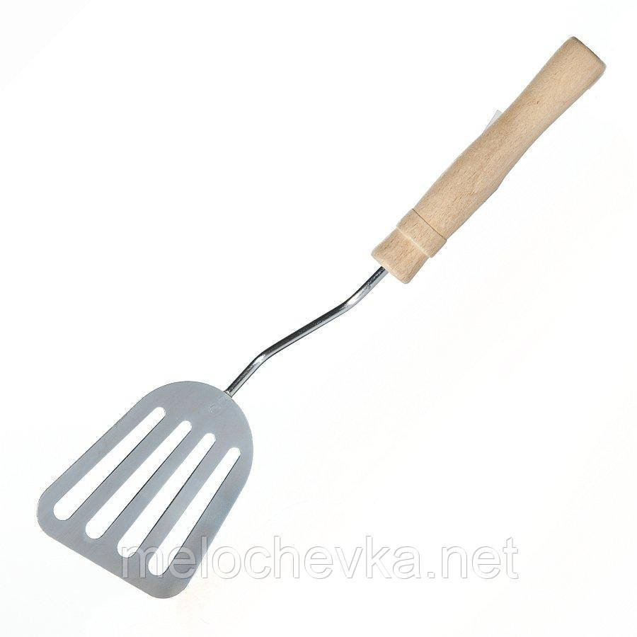 Лопатка металева з дерев'яною ручкою 26 см