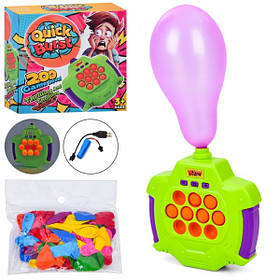 Гра 2504 електронна, розмір 15-14-6см, Pop it, повітряні кульки (надуваються в процесі гри), акумулятор, USB зарядне.