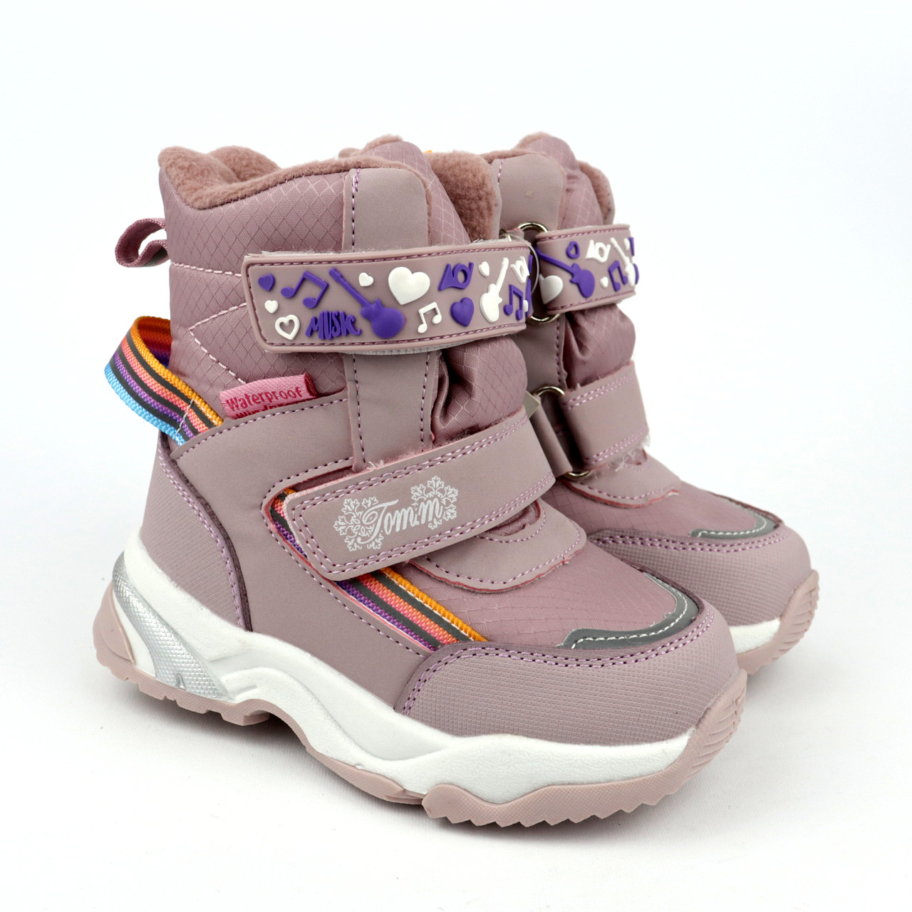 Термо черевики для дівчинки пудрові Tom.m