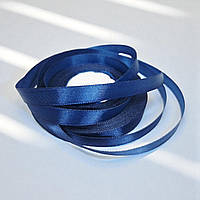 Стрічка атласна однотонна 0,9см. (33 м) сапфірова