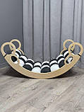 Дитяче ліжечко качалка з матрасиком 39 БОНБОН, дитяча качалка, качалка для дітей, балансир, дитяча гойдалка балансир, качалка, фото 4