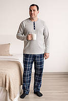 Тепла чоловіча та юнацька піжама "Кліткв"