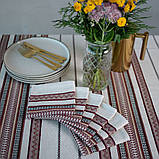 Скатертина ткана вишита (2,25*1,45) + 6 серветок(0,35*0,35), фото 2