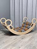 Дитяче ліжечко качалка з матрасиком 46 БОНБОН, дитяча качалка, качалка для дітей, балансир, дитяча гойдалка балансир, качалка, фото 3