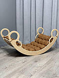 Дитяче ліжечко качалка з матрасиком 47 БОНБОН, дитяча качалка, качалка для дітей, балансир, дитяча гойдалка балансир, качалка, фото 3