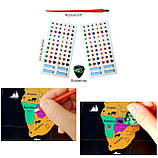 Скретч-карта світу Wideta (82x43 см). Настінна мапа для відзначення подорожей. Подарунок для мандрівника., фото 2