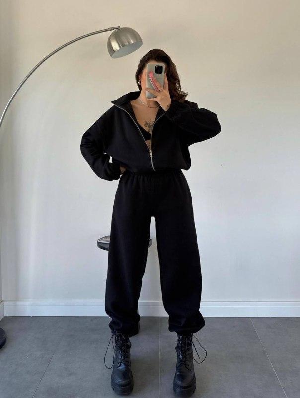 Жіночий прогулянковий костюм; Кольори - чорний, шоколад, сірий. ; Розміри - 42-46, 48-52 ;, фото 1