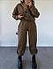 Жіночий прогулянковий костюм; Кольори - чорний, шоколад, сірий. ; Розміри - 42-46, 48-52 ;, фото 3