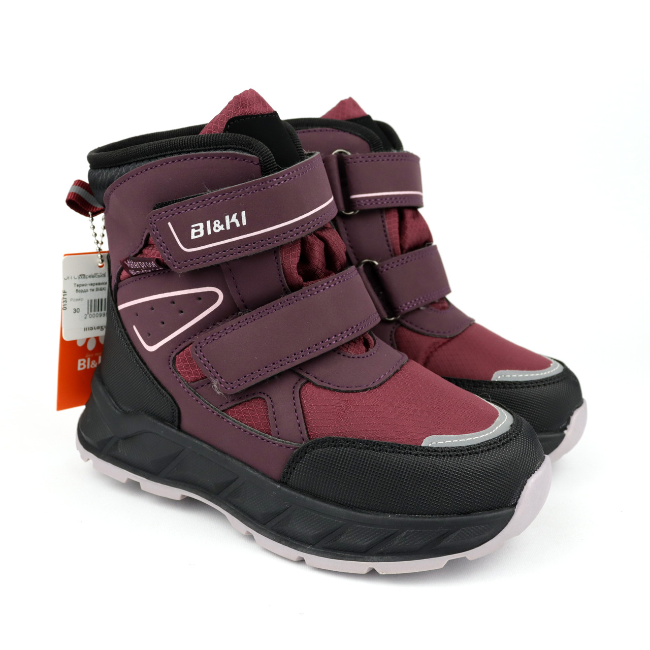 Зимові термо черевики бордові для дівчинки Bi&Ki розмір