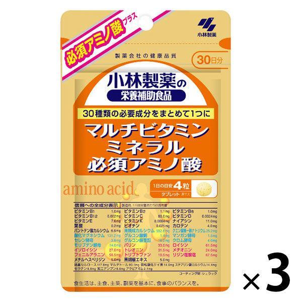 Kobayashi Pharmaceutical Японські вітаміни, мінерали, амінокислоти, 120 таб по 360 мг х 3 упаковки, фото 1