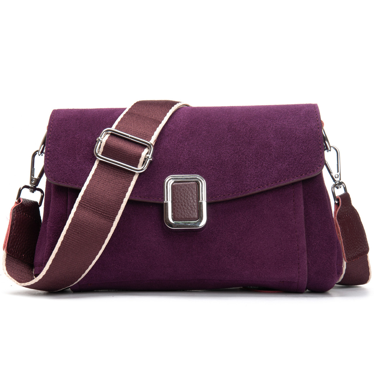Сумка Женская Классическая замш 93055 bordo Купити жіночі сумки гуртом і в роздріб із натуральної шкіри в Україні, фото 1