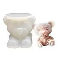 Форма силиконовая для изготовления свечей и мыла Мишка