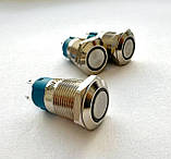 Кнопки з фіксацією 12мм 12-24 В, червоний LED, 4pin, фото 7