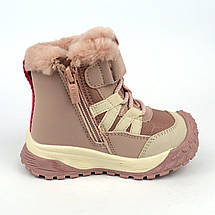 Зимові термосапоги для дівчинки пудрово-рожеві Tom.m, фото 5