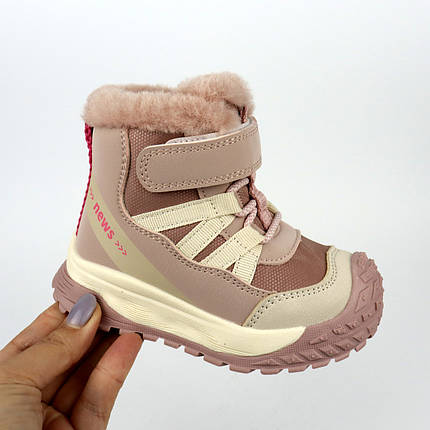Зимові термосапоги для дівчинки пудрово-рожеві Tom.m, фото 1