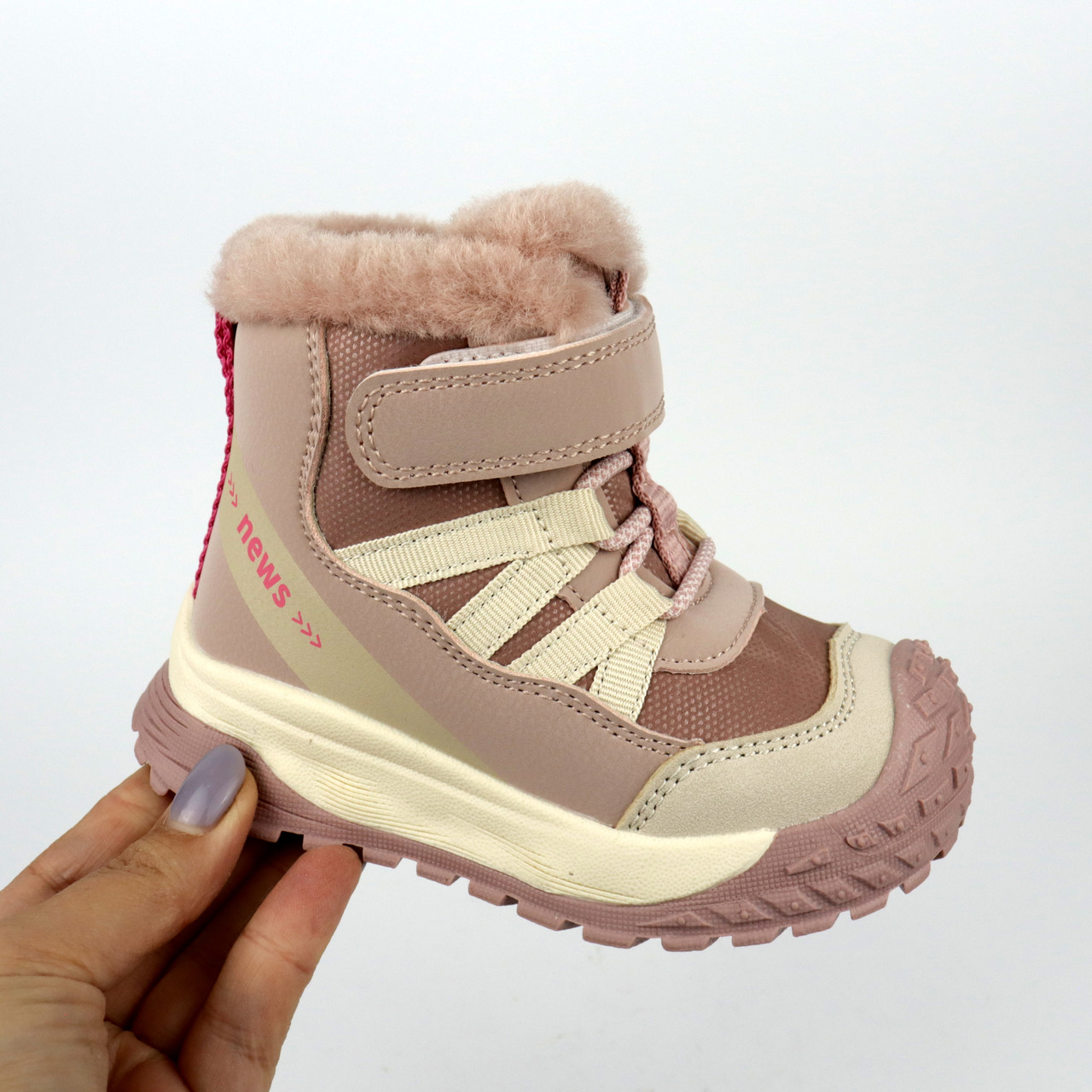 Зимові термосапоги для дівчинки пудрово-рожеві Tom.m