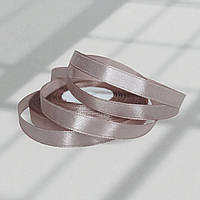 Стрічка атласна однотонна 0,9см. (33 м) бежево-сіра