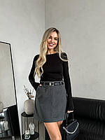 Тепла базова кашемірова спідниця, фото 3