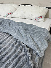 Плед на овчині Євро Шарпей Графітовий, фото 3