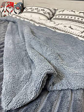 Плед на овчині Євро Шарпей Графітовий, фото 5