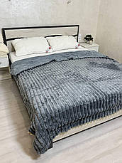 Плед на овчині Євро Шарпей Графітовий, фото 2