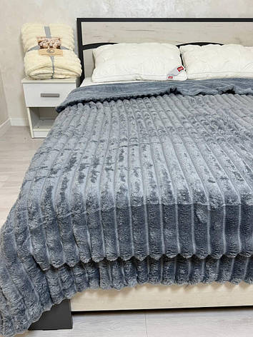 Плед на овчині Євро Шарпей Графітовий, фото 1