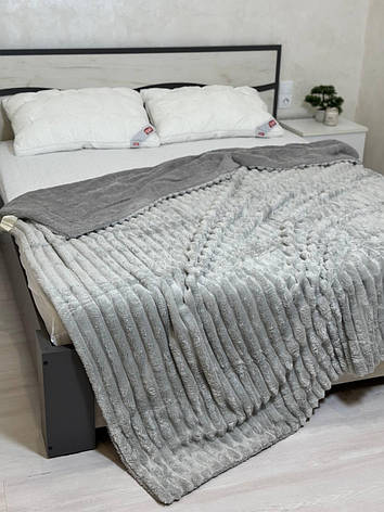 Плед на овчині Євро Шарпей Сірий, фото 1