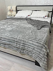 Плед на овчині Євро Шарпей Сірий, фото 3