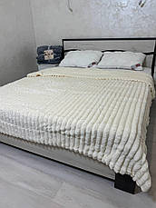 Плед на овчині Євро Шарпей Молочний, фото 4