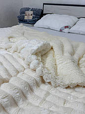 Плед на овчині Євро Шарпей Молочний, фото 2