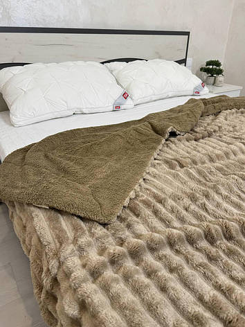 Плед на овчині Євро Шарпей Коричневий, фото 1