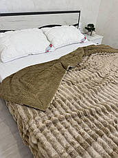 Плед на овчині Євро Шарпей Коричневий, фото 5