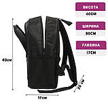 Рюкзак міський/шкільний 38×28 см з принтом Аніме Волейбол!/Haikyuu два відділення, дитячий, підлітковий, чоловічий, жіночий (4102), фото 2