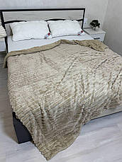 Плед на овчині Євро Шарпей Бежевий, фото 5