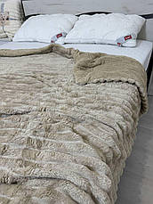 Плед на овчині Євро Шарпей Бежевий, фото 4