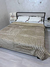 Плед на овчині Євро Шарпей Бежевий, фото 2