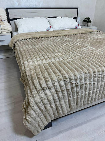 Плед на овчині Євро Шарпей Бежевий, фото 1