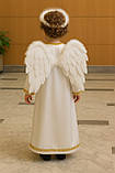 Дитячий карнавальний костюм "Ангел", новорічний костюм на ранок, дитячий костюм ангел криля з німбом, фото 3