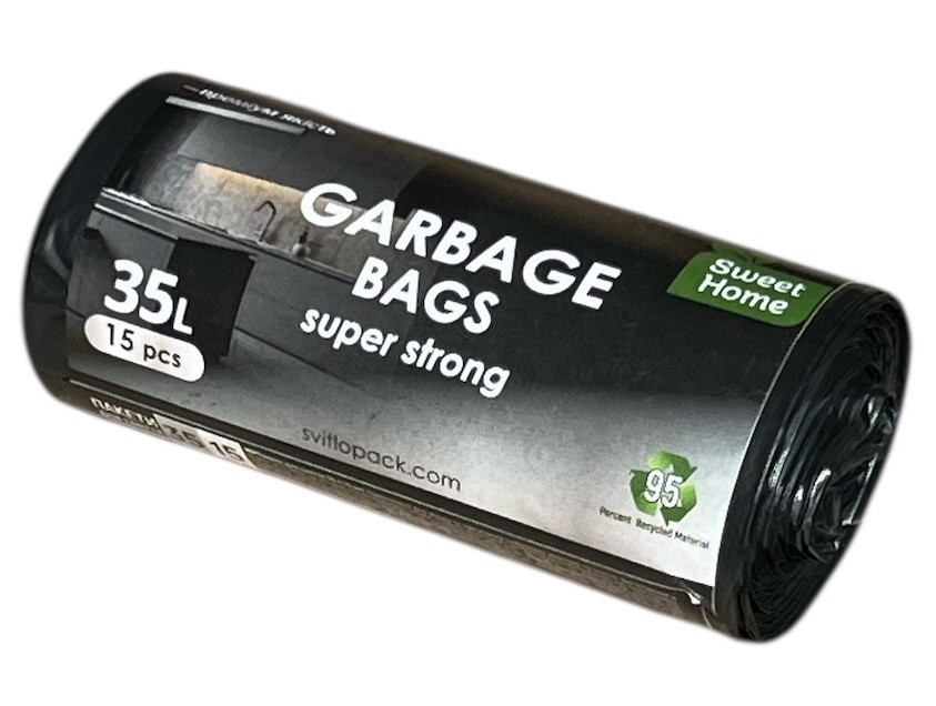 Пакети для сміття 35л 15шт супер міцні Sweet home, фото 1
