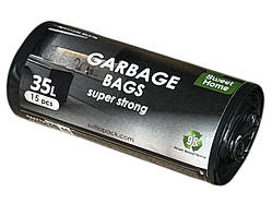 Пакети для сміття 35л 15шт супер міцні Sweet home