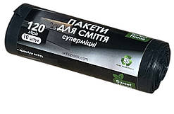 Пакети для сміття 120л 10шт суперміцні Sweet home