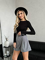 Жіночі базові теплі кашемірові шорти, фото 4