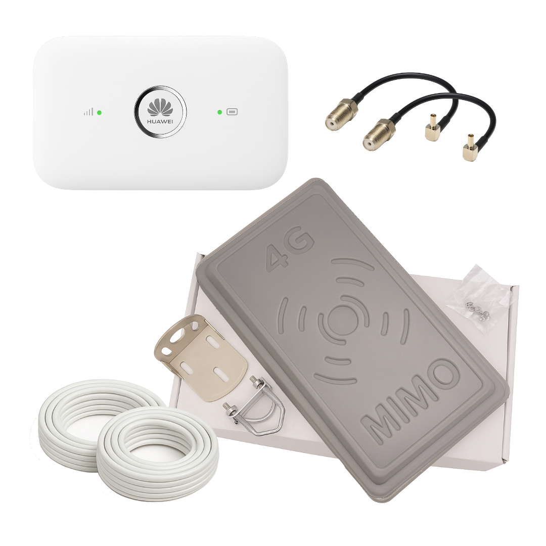 4G роутер Huawei 5573 + антена RNet MIMO 2×17 дБ – готовий 4G LTE комплект, фото 1