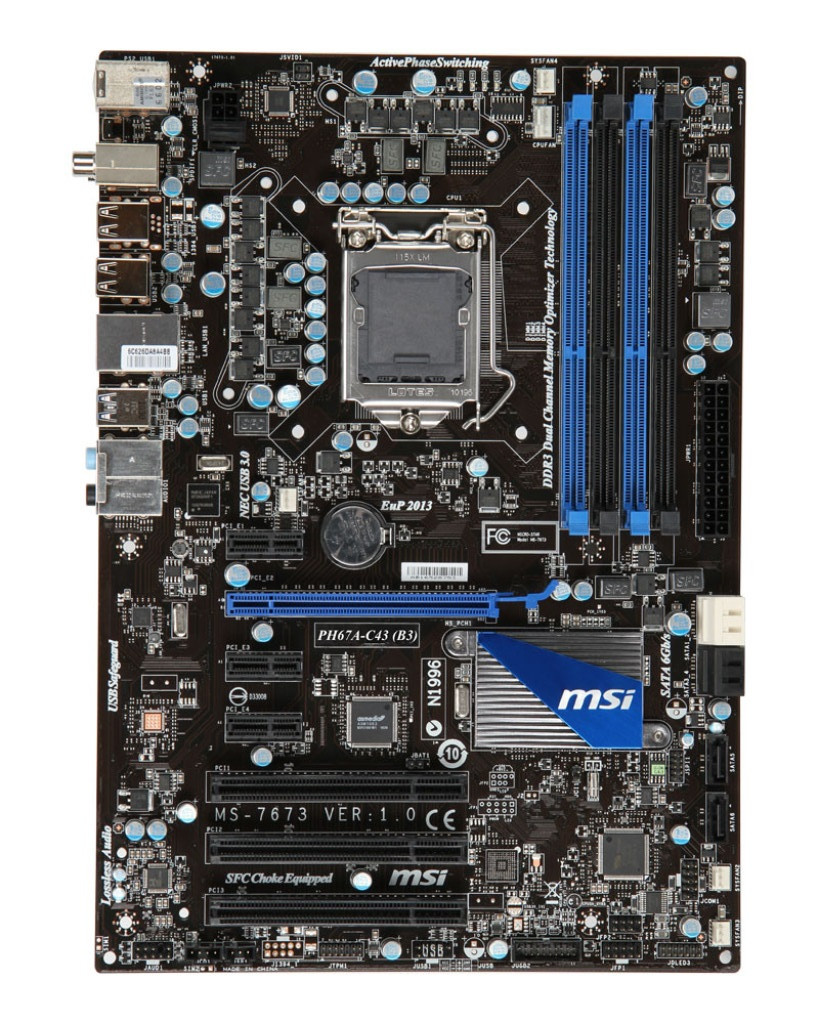 ПЛАТА LGA1155 ТОПОВА MSI PH67A-C43(B3) ( MS-7673 VER 1.0) Підтримує SATA3 + Core- i7,i5,i3 3го ПОКОЛІННЯ, фото 1