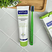 Набір для брекетів (зубна щітка Curaprox Ortho CS 5460 і паста 100 мл Vitis Orthodontic 100 мл)
